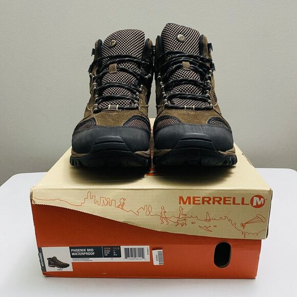 MERRELL Phoenix Mid Waterproof Men\'s Hiking Outdoor Boots J39355 Choco Size 11.5 main image 9
